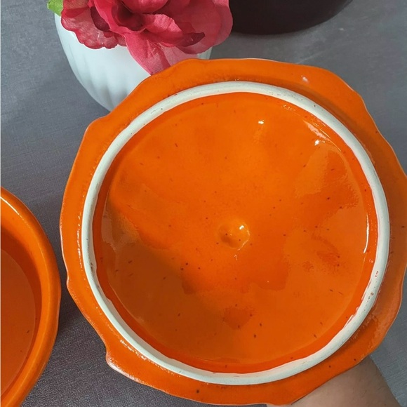 California USA Pottery Casserole Dish #907- Orange - Picture 5 of 12